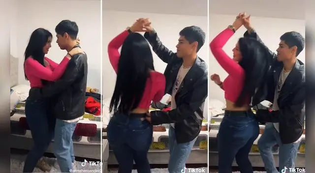 La pareja causó sensación con su baile en las redes sociales. La pareja causó sensación con su baile en las redes sociales.