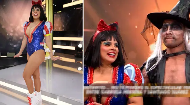 Giuliana Rengifo se lució con disfraz. Giuliana Rengifo se lució con disfraz.