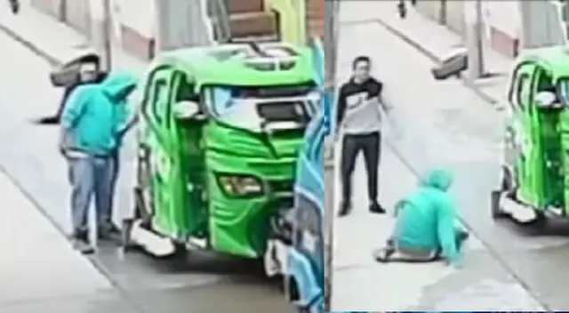 Hombre de pie que atacó con cuchillo a ciudadano peruano Hombre de pie que atacó con cuchillo a ciudadano peruano