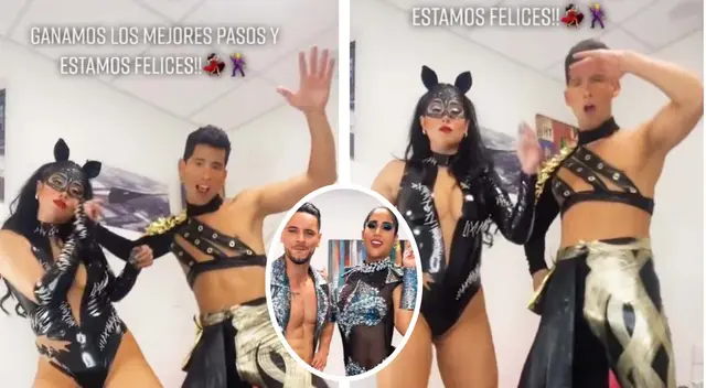 Melissa Paredes y Santiago Suárez bailan juntos.