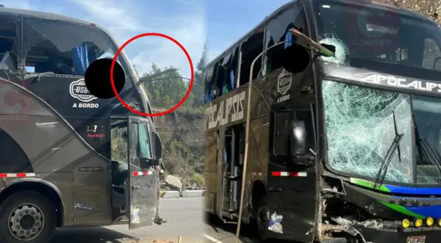 Bus de transporte interprovincial accidentado den Junín