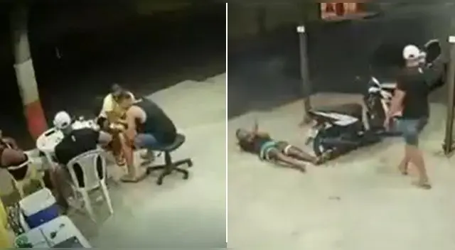 Cámaras de seguridad captaron el preciso momento del asalto.