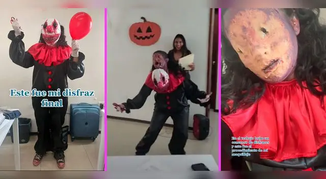 La joven se llevó el primer puesto del concurso de Halloween.
