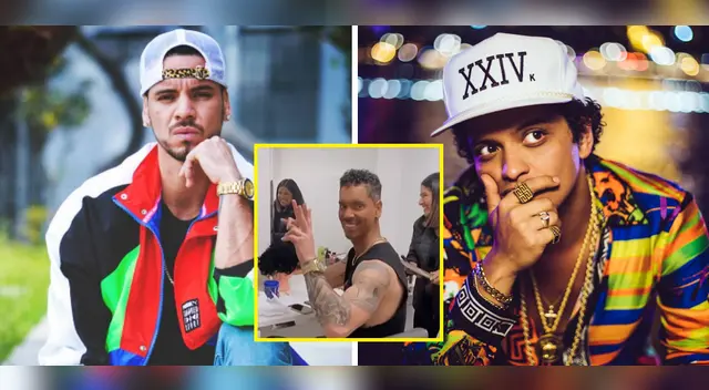 Anthony Aranda se caracterizó como Bruno Mars.