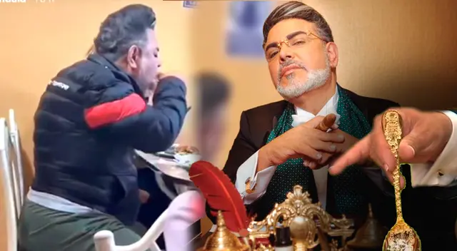 Andrés Hurtado come de lo más rico en un restaurante 24 horas.