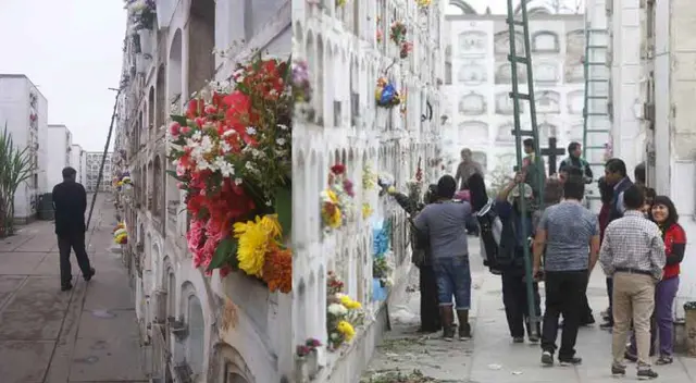 Muchas familias acuden a los cementerios para visitar a sus seres queridos que descansan en el sueño eterno.
