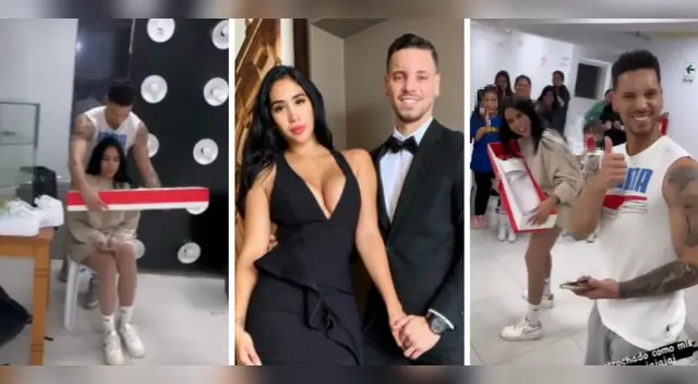 Anthony Aranda sorprende a Melissa Paredes.