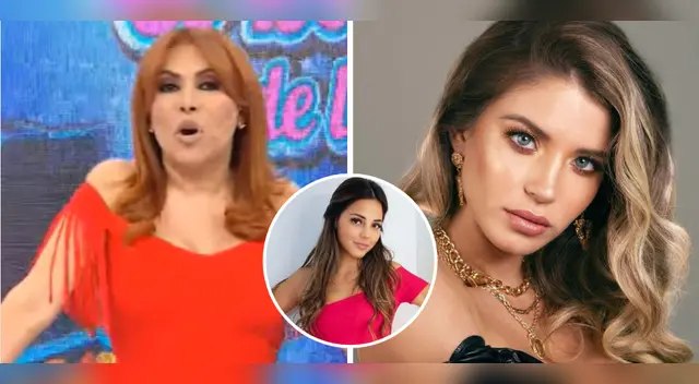 Magaly Medina se ríe de Flavia Laos. Magaly Medina se ríe de Flavia Laos.