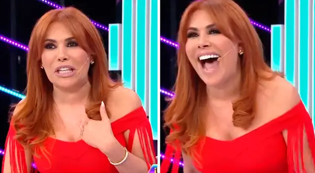 Magaly Medina se ríe de saludo de ATV. Magaly Medina se ríe de saludo de ATV.