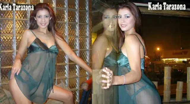 Karla Tarazona en una sesión de fotos en lencería.