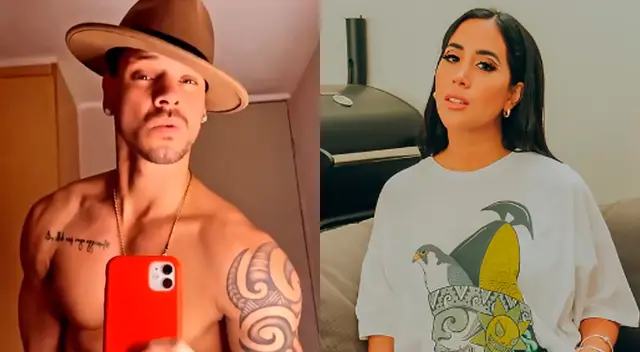 Melissa Paredes, mientras Anthony Aranda le frotaba los pies, reveló que su coreografía para este sábado en 'El gran show' es muy difícil.