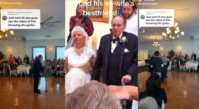 Su nieta grabó el momento cuando ambos estaban en el altar. Su nieta grabó el momento cuando ambos estaban en el altar.