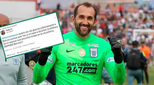 El jugador de Alianza Lima, Hernán Barcos, fue elogiado en Twitter. El jugador de Alianza Lima, Hernán Barcos, fue elogiado en Twitter.