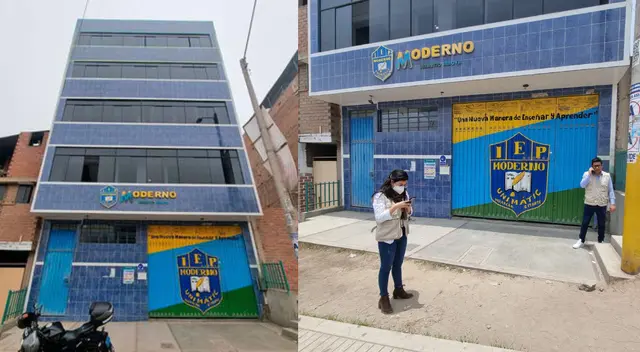 Fachada del colegio desde donde cayó escolar