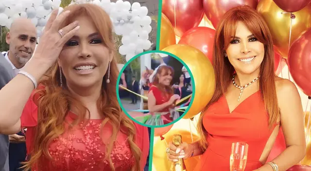 Magaly Medina saca los pasos prohibidos y se luce zapateando al ritmo del 'pío pío' en su aniversario: "Eso"