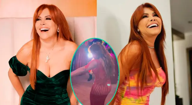 Magaly Medina bailó salsa por sus 25 años en TV, junto a su equipo periodístico y de producción