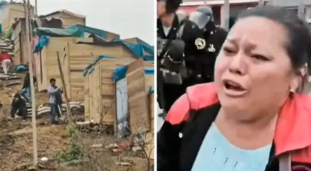 Más de 2.000 familias son desalojados de un cerro de Ventanilla. Traficantes de terreno estarían detrás de esta invasión.