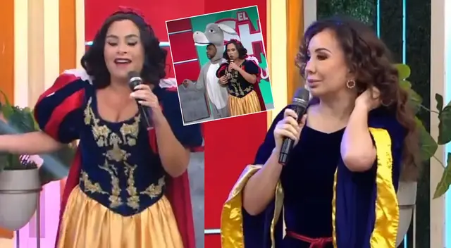 Ethel Pozo, Janet Barboza y Edson Dávila se disfrazan por Halloween.