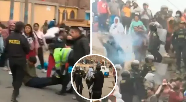 El violento desalojo en Ventanilla ocurre durante esta mañana.