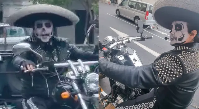 Luis Murguero se disfrazó en este halloween de Mariachi rockero fantasma.