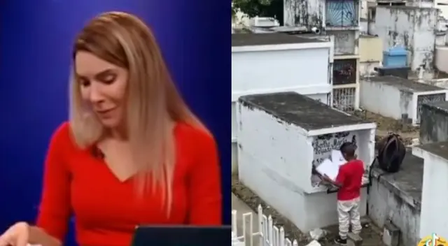 Juliana Oxenford comparte conmovedor video de niño visitando tumba de su madre