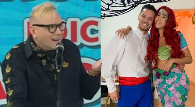 Carlos Cacho indignado con disfraz de Melissa Paredes. Carlos Cacho indignado con disfraz de Melissa Paredes.