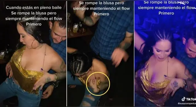 Joven hace baile sexy, pero cuando se iba a ir hasta el piso sucedió lo impensado con una prenda y es viral en TikTok.
