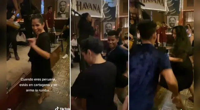 La joven se 'robó' las miradas de todos los presentes con su baile y generó miles de reacciones en TikTok. La joven se 'robó' las miradas de todos los presentes con su baile y generó miles de reacciones en TikTok.