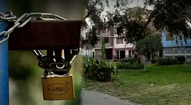 Parque público en SMP se encuentra cerrado por algunos vecinos y otros moradores les exigen las llaves.