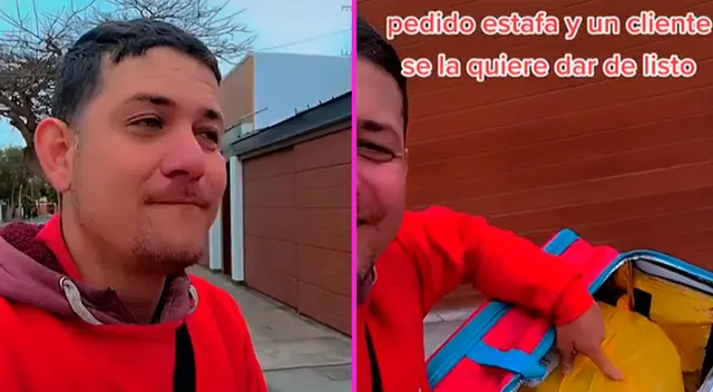 A través de un video en TikTok repartidor contó cómo fue que le estafaron.