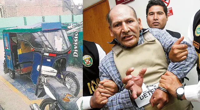 Monstruo del garrote junto a la mototaxi que utilizaba para llevar a sus víctimas