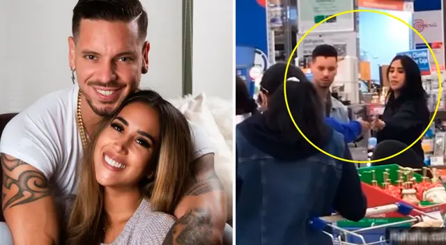 Melissa Paredes y Anthony Aranda son captados en Centro Comercial.