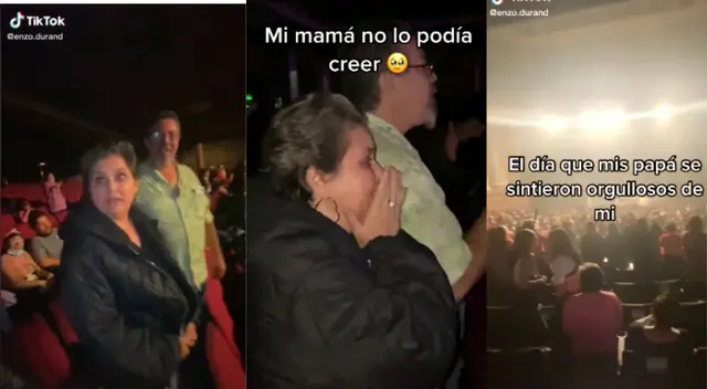 Sus padres al saber de la noticia empezaron a corear la canción.