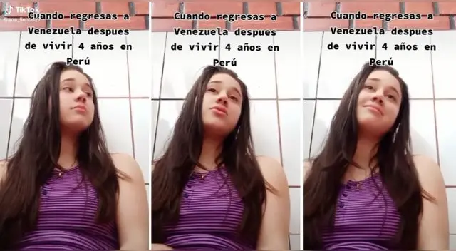 La venezolana regresó a su país luego de estar en Perú e hizo particular pedido en TikTok.