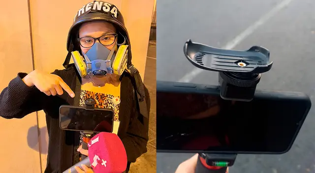 La videorreportera denunció que los protestantes le hurtaron parte del equipo de transmisión que tenía para cubrir la marcha.