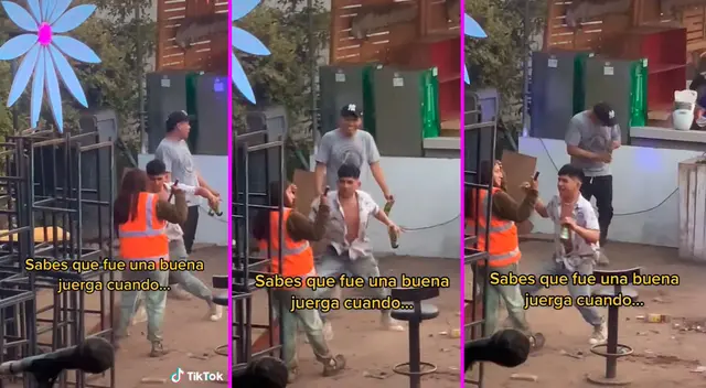 El joven causó más de una carcajada con sus pasos de baile.