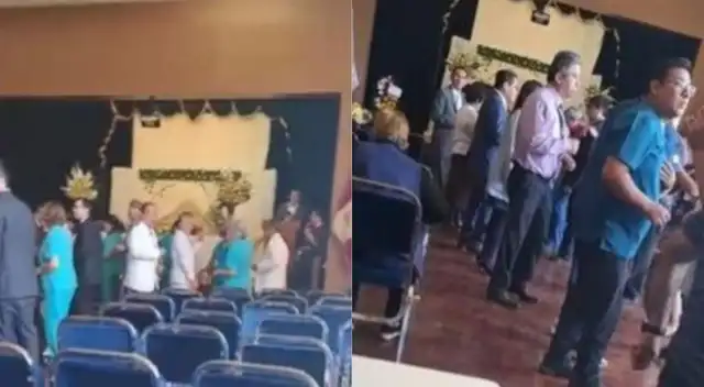 El festejo con baile incluido fue en el Día Nacional del Tecnólogo Médico, aproximadamente al mediodía.