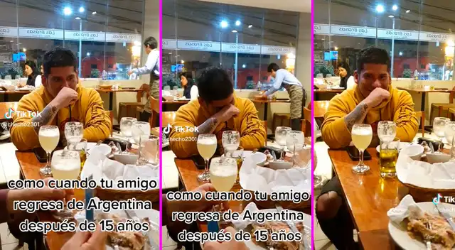 El joven no pensó que su nuevo acento haría reír a sus amigos.