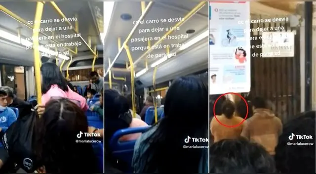 La mujer empezó a tener las contracciones en pleno bus, chofer la ayuda y gesto es aplaudido en TikTok.