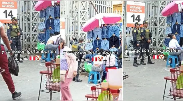 Los policías peruanos fueron vistos con dos chicas en singular situación y usuarios en TikTok los vacilan.