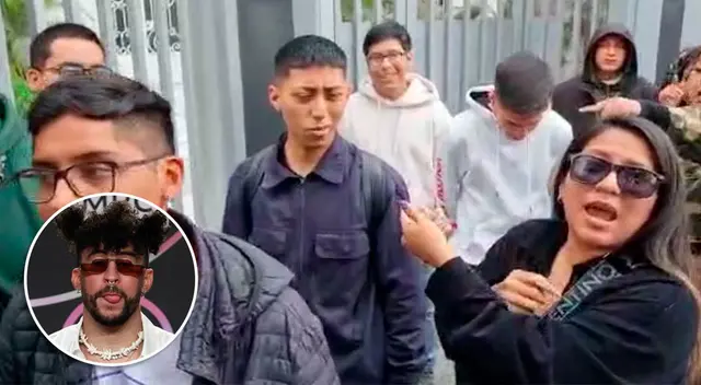 Fans de Bad Bunny pidieron a la Policía poner orden en las afueras del Estadio Nacional.