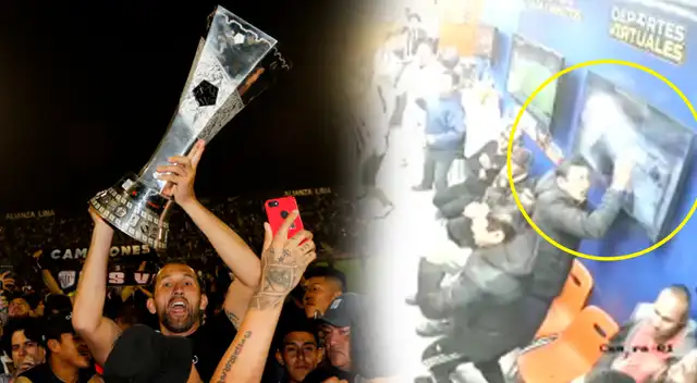 Hincha rompió la TV por emoción del título para el bicampeonato.