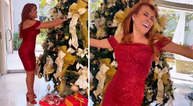 Magaly Medina emocionada por la Navidad.