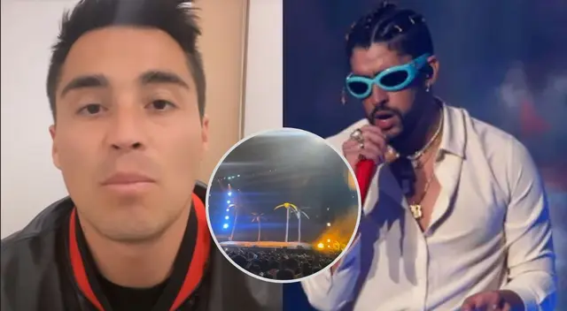 Rodrigo Cuba presume que asiste a concierto de Bad Bunny