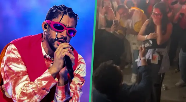 Bad Bunny en Lima: joven le pide matrimonio a su enamorada en plena canción de 'Ojitos lindos' Bad Bunny en Lima: joven le pide matrimonio a su enamorada en plena canción de 'Ojitos lindos'