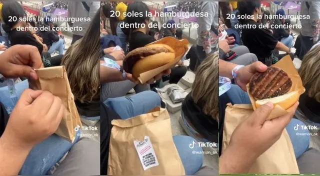 ¿Cuál fue la reacción del joven tras conocer el precio de la hamburguesa en el concierto de Bad Bunny?