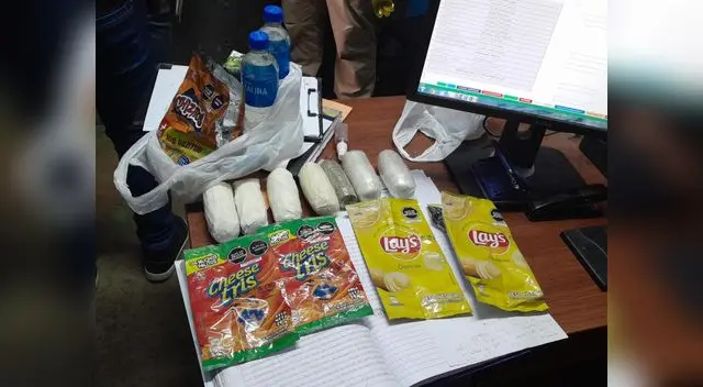 La droga estaba camuflada en conocidos snack