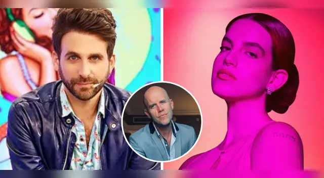 Rodrigo González felicita a Nicole Zignago.