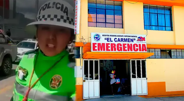 Policía prefirió comparsa que ayudara una mujer embarazada en Huancayo.