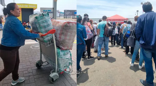 Pasajeros en las afueras del aeropuerto Jorge Chávez se muestran muy incómodos por la atención de las aerolíneas.